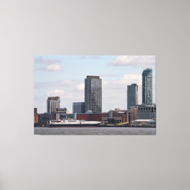 Liverpool Mersey Ferry Dock Canvas Print (Front)