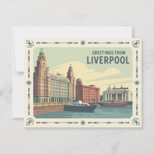 Liverpool Postcard Vintage Travel