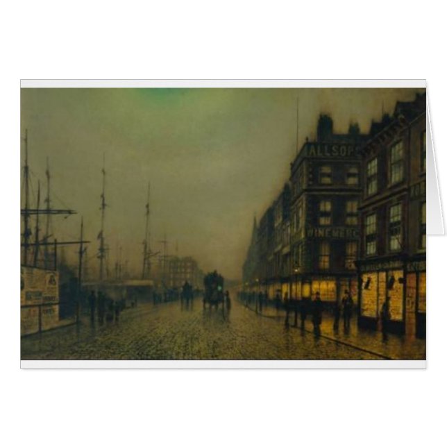 Liverpool Quay by Moonlight by John Atkinson Grims (Front Horizontal)