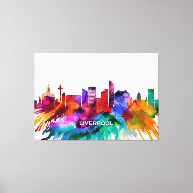 Liverpool Skyline Canvas Print (Front)