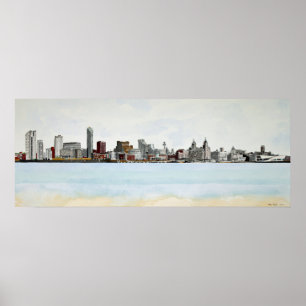 Liverpool Skyline Poster