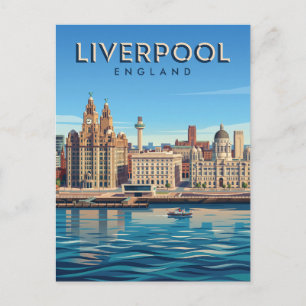 Liverpool Skyline United Kingdom Postcard