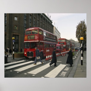 Liverpool Street Station Bus - London Poster