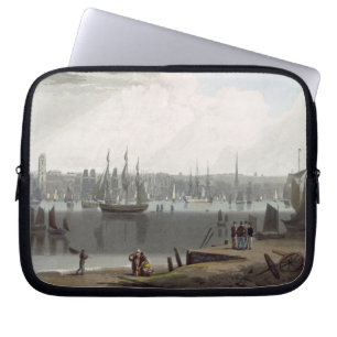 Liverpool, taken from the opposite side of the riv laptop sleeve