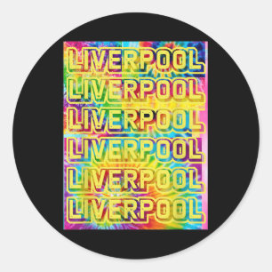 Liverpool Uk City Shirt World Travel Gift Men Wome Classic Round Sticker