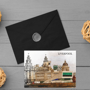 Liverpool United Kingdom City View Postcard
