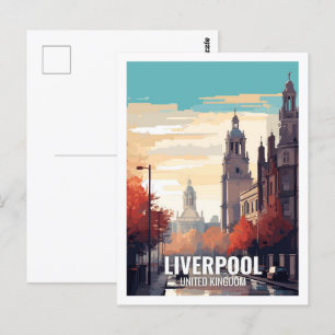 Liverpool United Kingdom Famous Travel Places Postcard