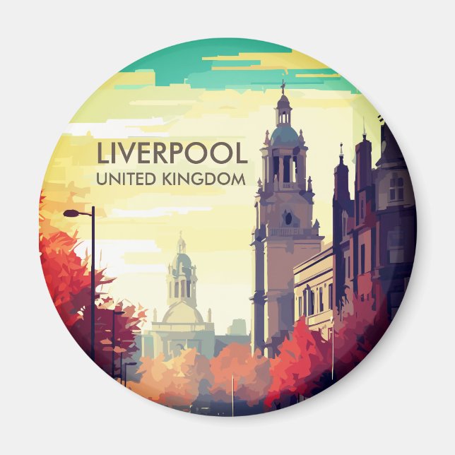 Liverpool United Kingdom Travel Magnet (Front)