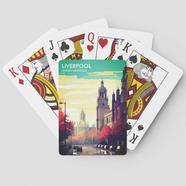Liverpool United Kingdom Travel Playing Cards (Back)