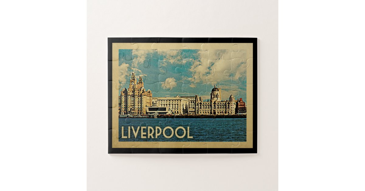 Liverpool Vintage Travel Jigsaw Puzzle Zazzle.co.uk