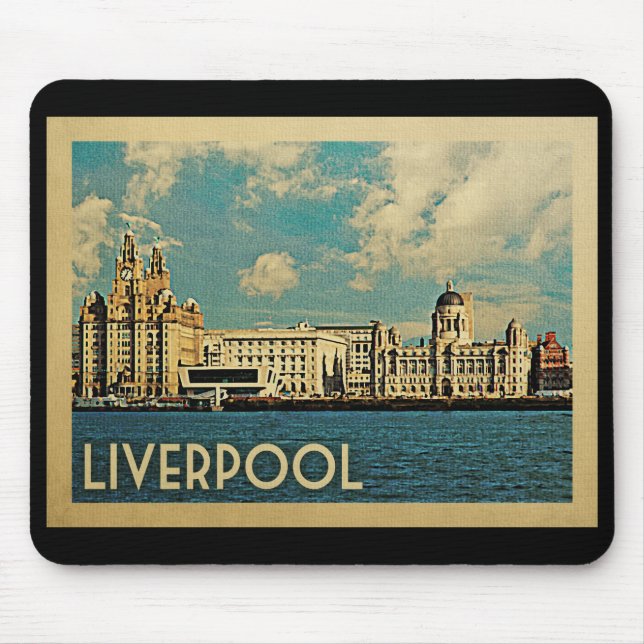 Liverpool Vintage Travel Mouse Mat (Front)