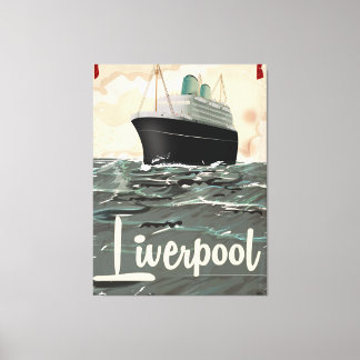 Liverpool Vintage Travel poster Canvas Print