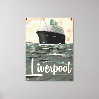 Liverpool Vintage Travel poster Canvas Print