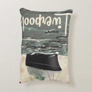Liverpool Vintage Travel poster Decorative Cushion