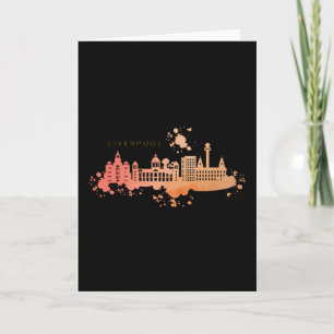 LIVERPOOL WATERCOLOR SKYLINE CARD