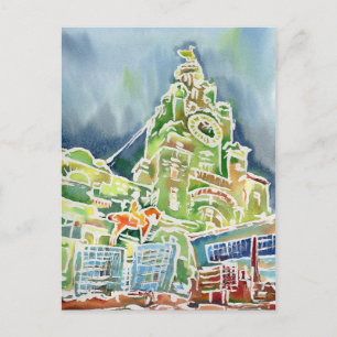 Liverpool watercolour postcard