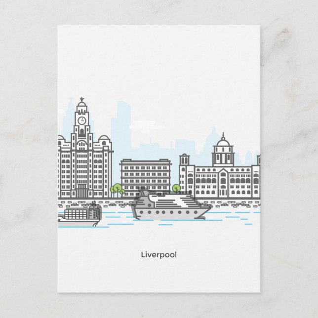 Liverpool Waterfront Postcard (Front)