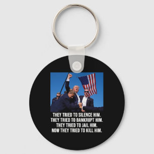 Lives Donald Trump Mug Shot - Never Surrender Key Ring