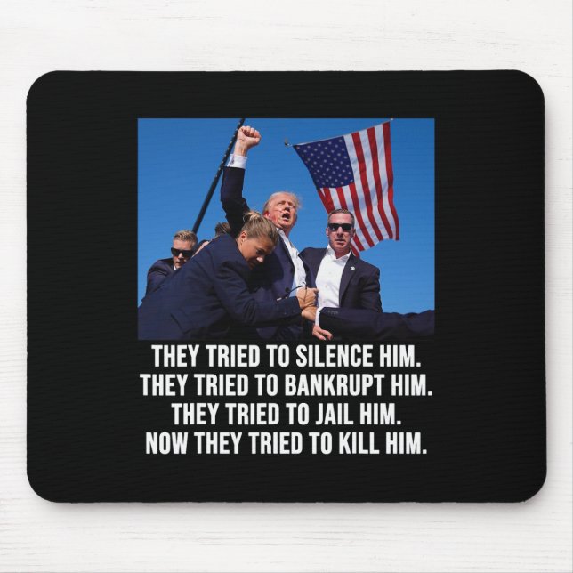 Lives Donald Trump Mug Shot - Never Surrender  Mouse Mat (Front)