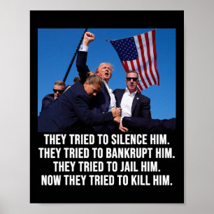 Lives Donald Trump Mug Shot - Never Surrender  Poster