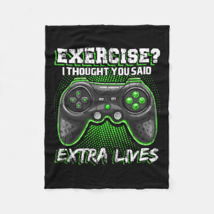 Lives Funny Video Game Controller Retro Gamer Boys Fleece Blanket