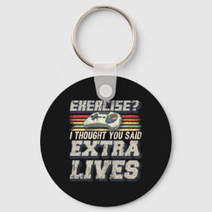 Lives Funny Video Game Controller Retro Gamer Boys Key Ring
