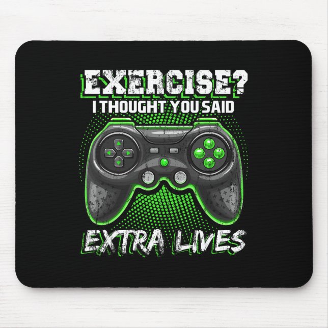 Lives Funny Video Game Controller Retro Gamer Boys Mouse Mat (Front)