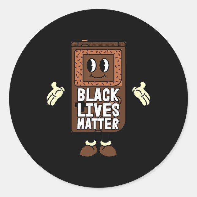 Lives Problem Video-game Black History Gaming Game Classic Round Sticker (Front)