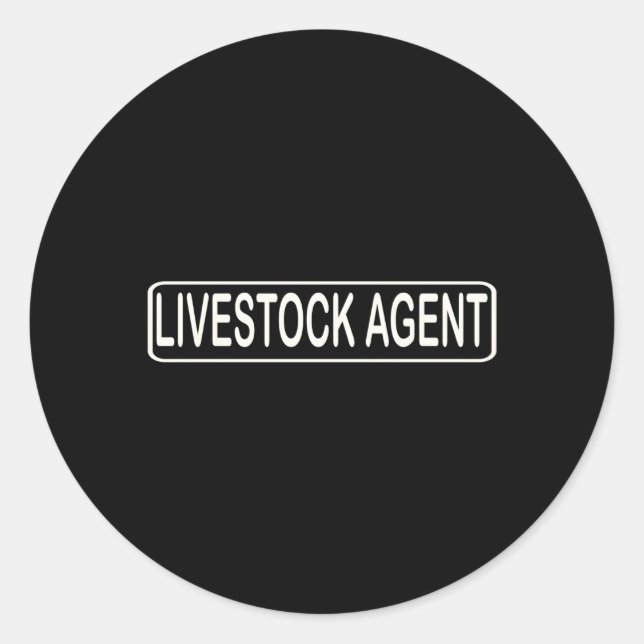 Livestock Agent Cow Western Country Horses Classic Round Sticker (Front)
