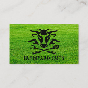 Livestock Farm   Grass Background Business Card