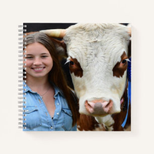 Livestock Show Cow Photo Customize Notebook