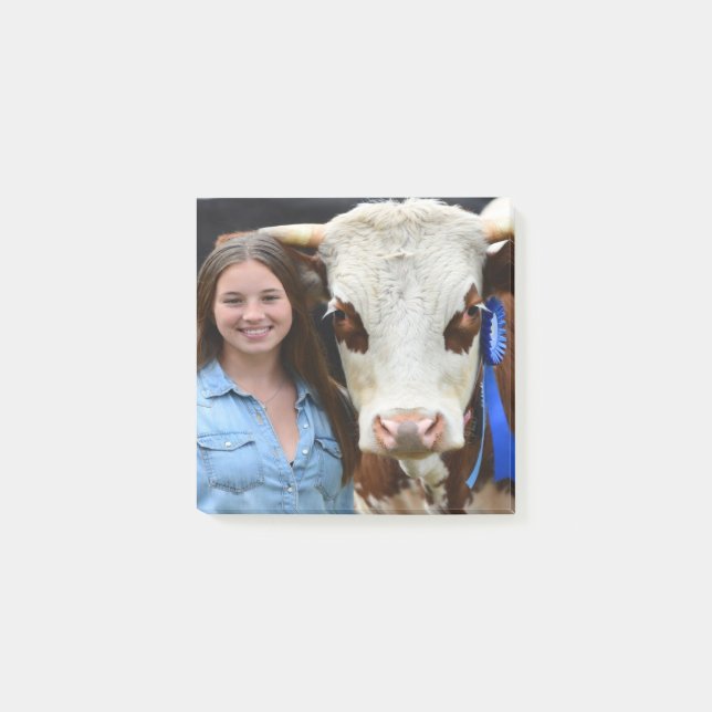 Livestock Show Cow Photo Customize Post-it Notes (Front)