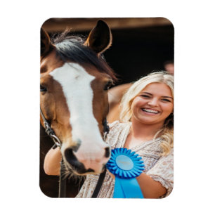 Livestock Show Horse Photo Customize Magnet