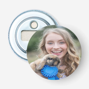 Livestock Show Rabbit Photo Customize Bottle Opener