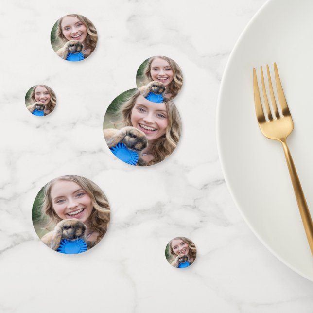 Livestock Show Rabbit Photo Customize Confetti (Group)