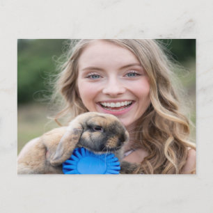 Livestock Show Rabbit Photo Customize Postcard