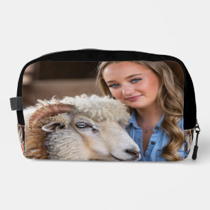 Livestock Show Sheep Photo Customize Dopp Kit