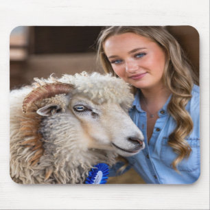 Livestock Show Sheep Photo Customize Mouse Mat