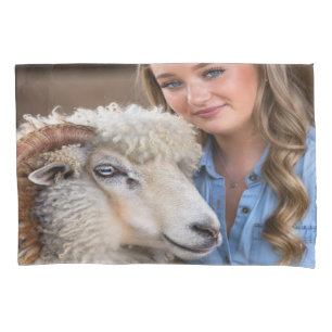 Livestock Show Sheep Photo Customize Pillowcase