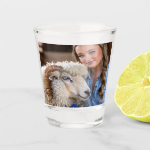 Livestock Show Sheep Photo Customize Shot Glass