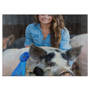Livestock Show Swine Photo Customize Cutting Board