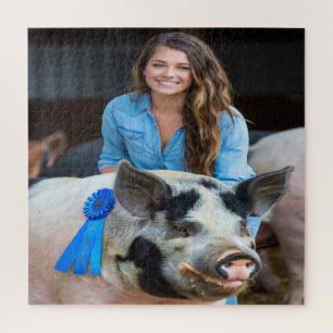 Livestock Show Swine Photo Customize Jigsaw Puzzle