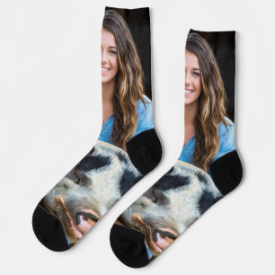 Livestock Show Swine Photo Customize Socks