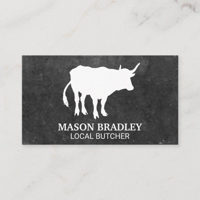 Livestock Silhouette | Farmland Business Card (Front)