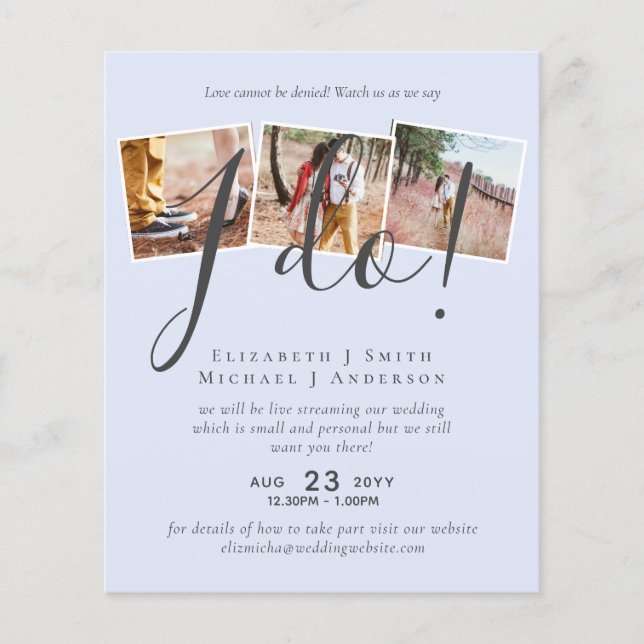 Livestreaming Watch Us Say I Do! PHOTO Wedding (Front)