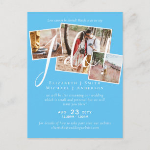 Livestreaming Watch Us Say I Do! PHOTO Wedding Postcard