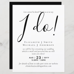 Livestreaming Wedding Invites - Watch Us Say I Do!