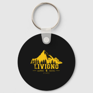 Livigno Italy Ski Resort Alpine Skiing Italian Alp Key Ring