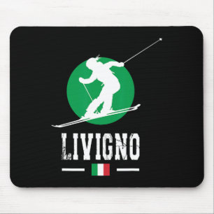 Livigno Italy Ski Resort Alps Italian Skiing Souve Mouse Mat
