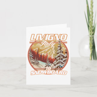 Livigno italy Snowboarding logo Invitation